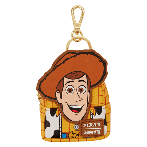 Loungefly Toy Story mini backpack bag charm of Sheriff Woody with hat and check shirt