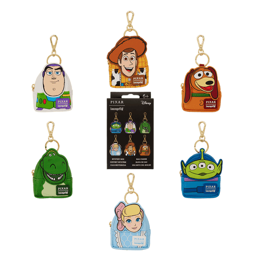 Assorted Loungefly Toy Story mini backpack bag charms with mystery blind box