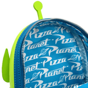 Blue Pizza Planet logo-print interior lining inside Loungefly Toy Story Alien Mini Backpack