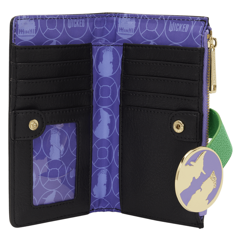 Loungefly Wicked wallet interior with card slots and character lining