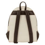 Loungefly Winnie the Pooh backpack back view with brown straps