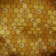 Loungefly Winnie the Pooh backpack interior lining honeycomb pattern with bees