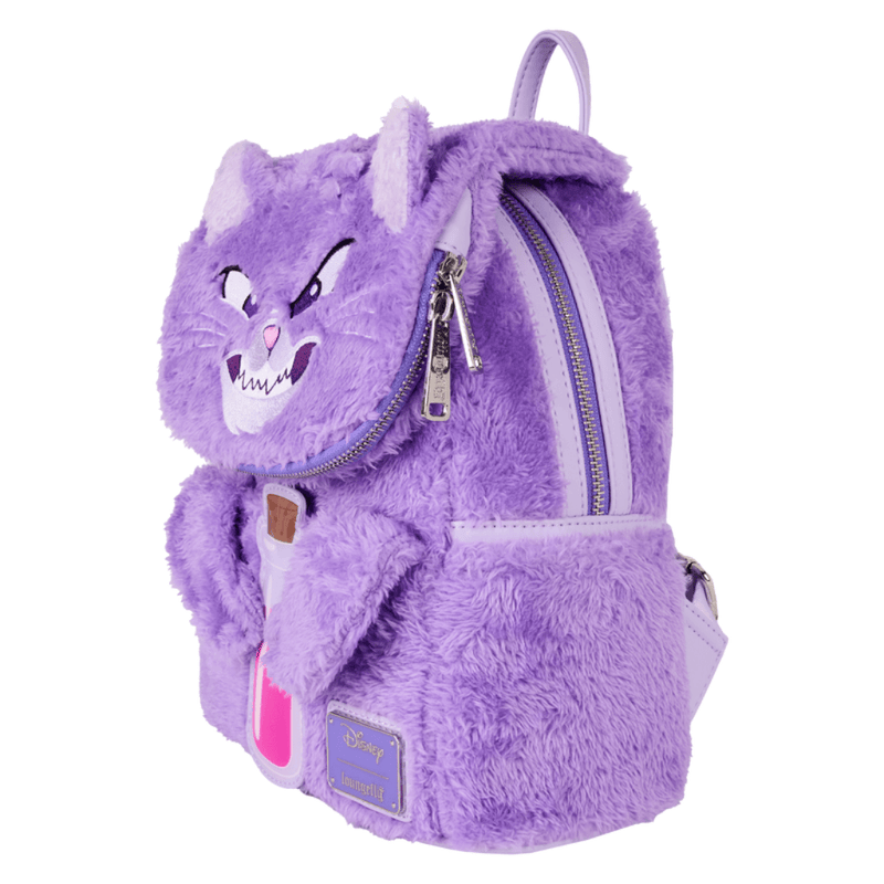 Loungefly Yzma Cat Plush Cosplay Mini Backpack angled view