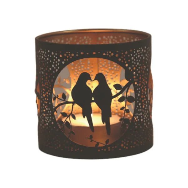 Lovebirds Silhouette Wax Melt Burner – Romantic Cutout Design - Something Different Gift Shop