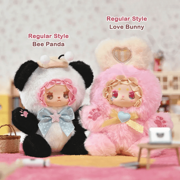 Lovely Emma Hugging Series Bee Panda and Love Bunny plush blind box designs
