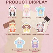 Lovely Emma Hugging Series blind box character lineup with six regular designs and two hidden designs