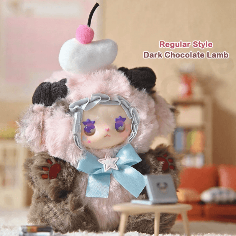 Lovely Emma Hugging Series Dark Chocolate Lamb plush blind box figure