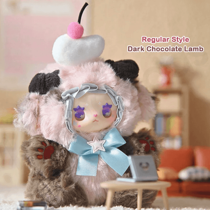 Lovely Emma Hugging Series Dark Chocolate Lamb plush blind box figure