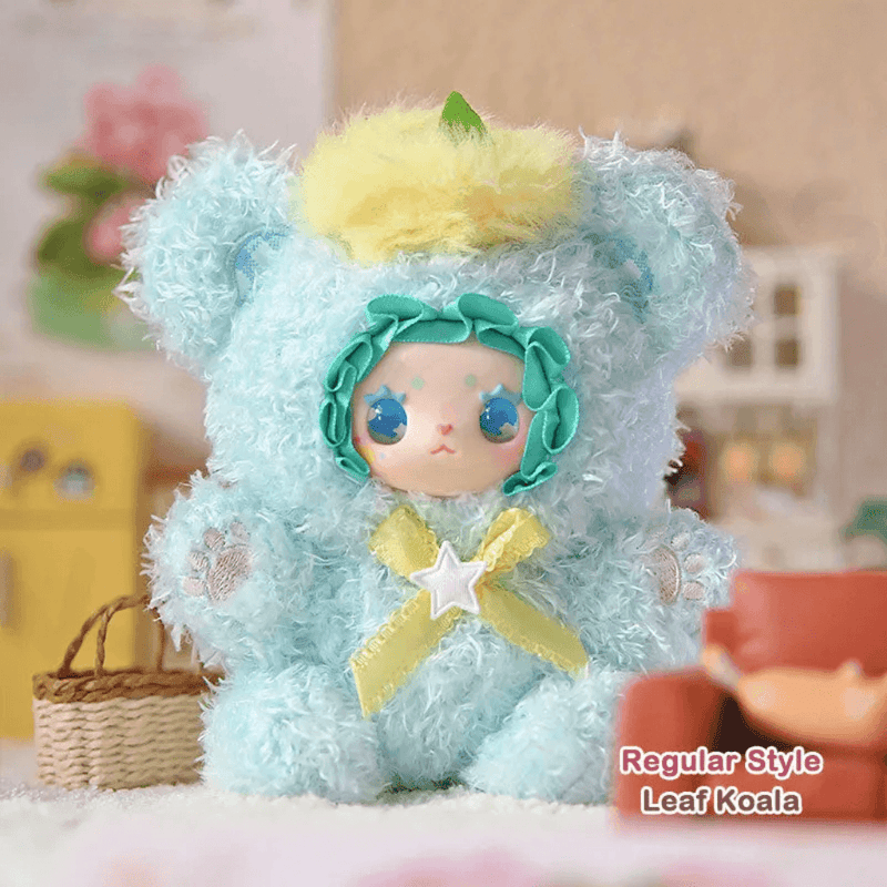 Lovely Emma Hugging Series Leaf Koala blue plush blind box figure