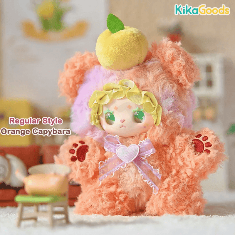Lovely Emma Hugging Series Orange Capybara plush blind box figure