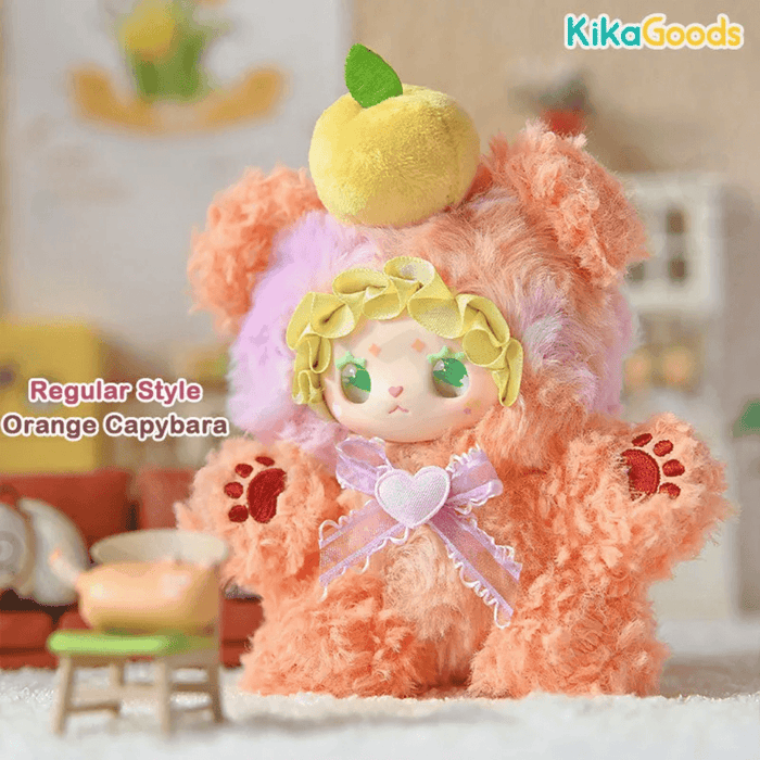 Lovely Emma Hugging Series Orange Capybara plush blind box figure