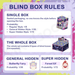 Lovely Emma Punk Era blind box rules showing regular, general hidden and super hidden ratios