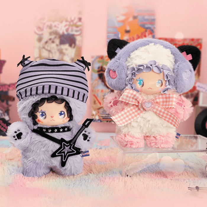Lovely Emma Punk Era Rock Cat and E-sports Fox plush collectable figures