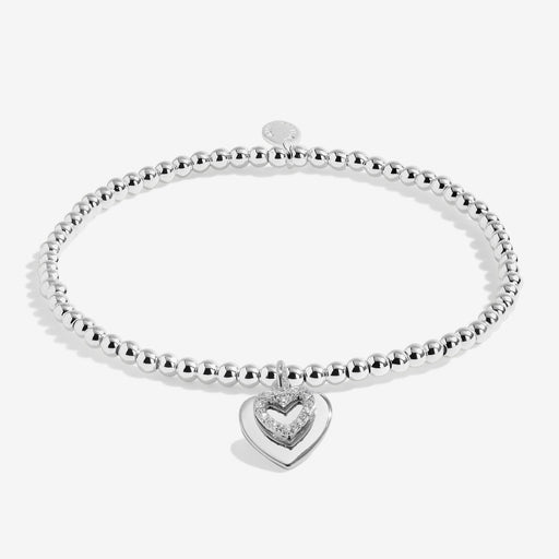 Joma Jewellery A Little Lucky To Have A Mum Like You Bracelet with layered heart charm