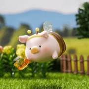 “Bee” LuLu in striped wingsuit flying with jar of honey – Farm Garden Blind Box figure
