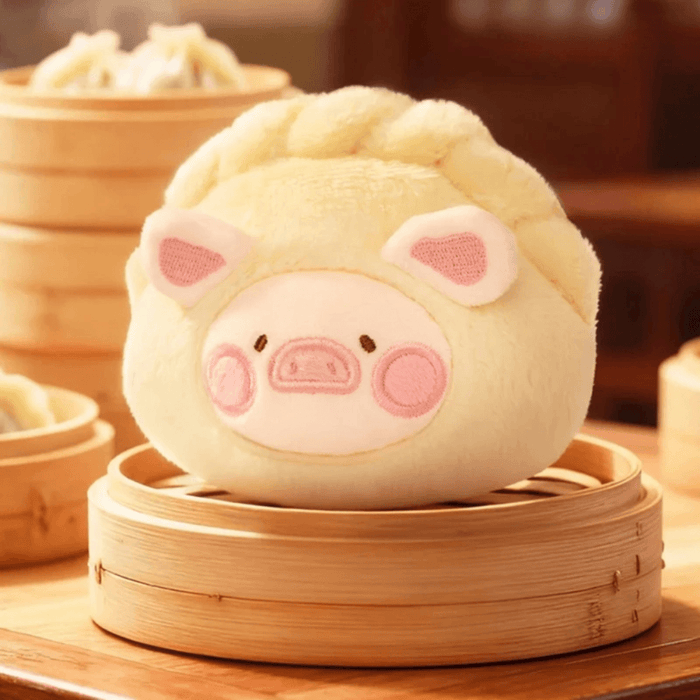 LuLu the Piggy 10 out of 10 Dumpling plush keychain blind box design
