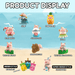 LuLu the Piggy Beach Party Blind Box Series product display showing Surf, Pineapple, Flamingo, Shaved Ice, Hula, Watermelon, Sandcastle, Watermelon Soda, hidden Ice Lolly and super hidden Ice Shaver