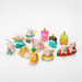 LuLu the Piggy Beach Party Blind Box Series full collection display with beach-themed pig figures and hidden summer drink designs