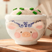 LuLu the Piggy Big Bowl Noodles plush keychain blind box design

