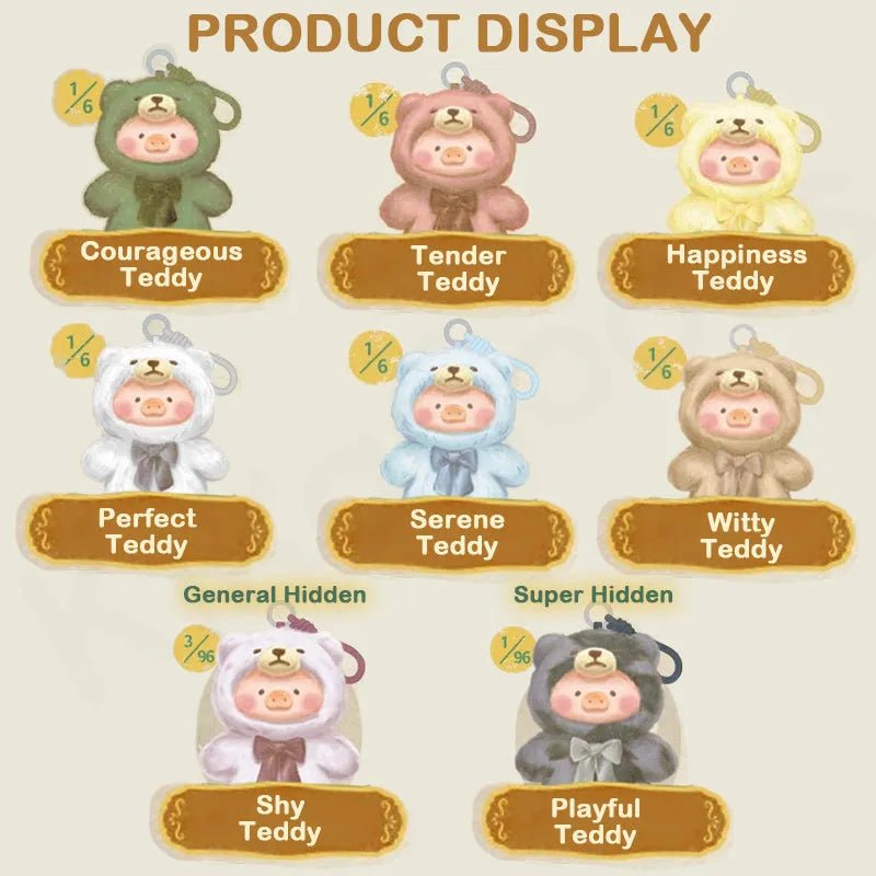 Lulu the Piggy Blind Box – Vintage Teddy Series Plush Keyrings - Something Different Gift Shop
