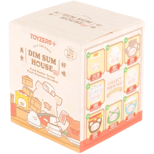 TOYZEROPLUS LuLu the Piggy Dim Sum House plush keychain blind box packaging

