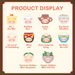 LuLu the Piggy Dim Sum House plush keychain blind box product display showing all regular and hidden styles
