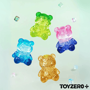 Glittery jelly-style Lulu The Piggy blind box figurines in jewel-tone colours

