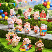 Lulu The Piggy Lululand Series Blind Box full collection display with regular figures and hidden designs