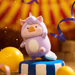 Lulu The Piggy Lululand Series Blind Box Magical Unicorn figure in a lilac unicorn costume on a circus podium