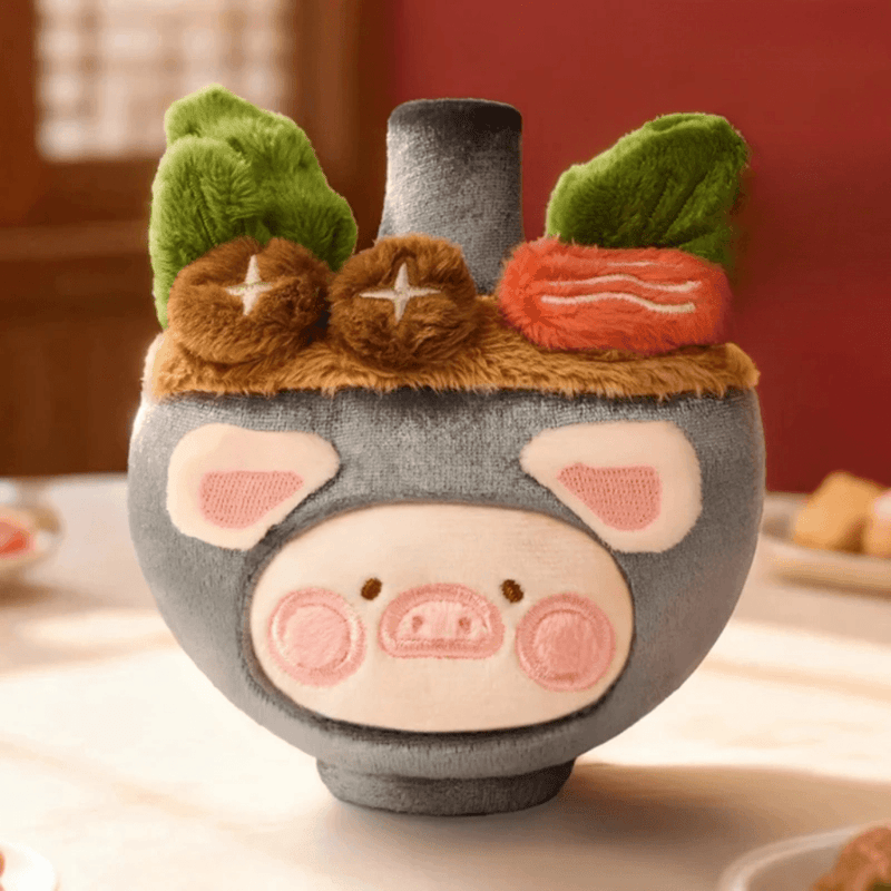 LuLu the Piggy Mini Hot Pot super hidden plush keychain blind box design
