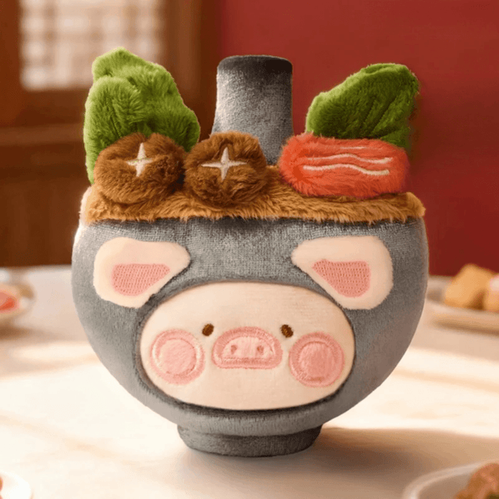 LuLu the Piggy Mini Hot Pot super hidden plush keychain blind box design
