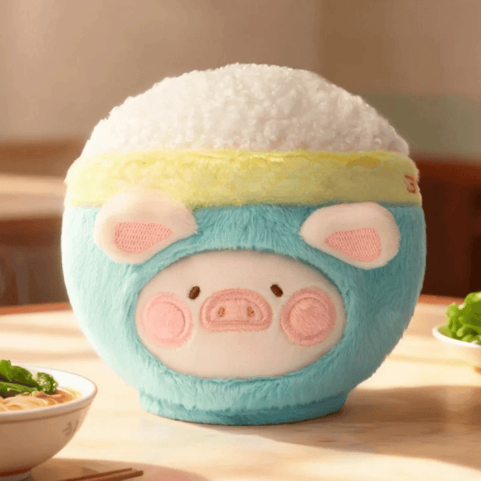 LuLu the Piggy No Rice, No Life plush keychain blind box design
