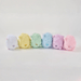 LuLu the Piggy Rainbow Sheep Plush Blind Box rear line-up of the sheep plush figures in white, yellow, green, blue, purple and pink