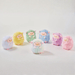 LuLu the Piggy Rainbow Sheep Plush Blind Box pastel group display featuring fluffy sheep plush figures in soft rainbow colours