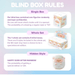 LuLu the Piggy Rainbow Sheep Plush Blind Box rules graphic showing single box odds, whole set details and hidden style probability