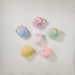 LuLu the Piggy Rainbow Sheep Plush Blind Box top-down display of six pastel sheep plush figures