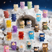 Lulu the Piggy Teddy Mini 2 Ore Collection full blind bag figure range on crystal display