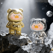 Lulu the Piggy Teddy Mini 2 Ore Collection gold and silver metallic figures