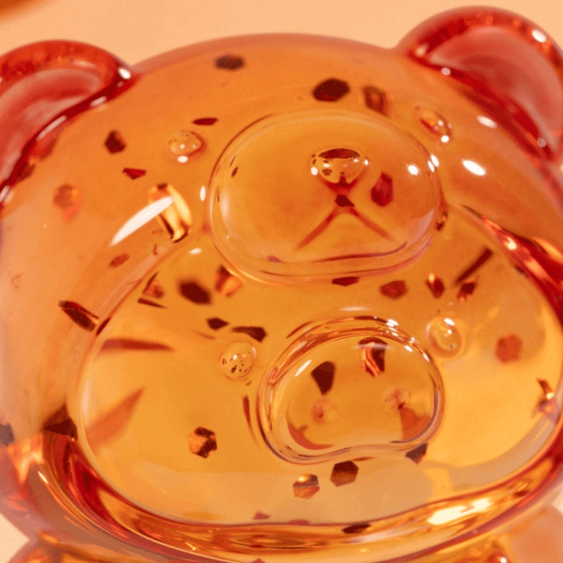 Lulu the Piggy Teddy Mini 2 Ore Collection orange agate style figure close-up