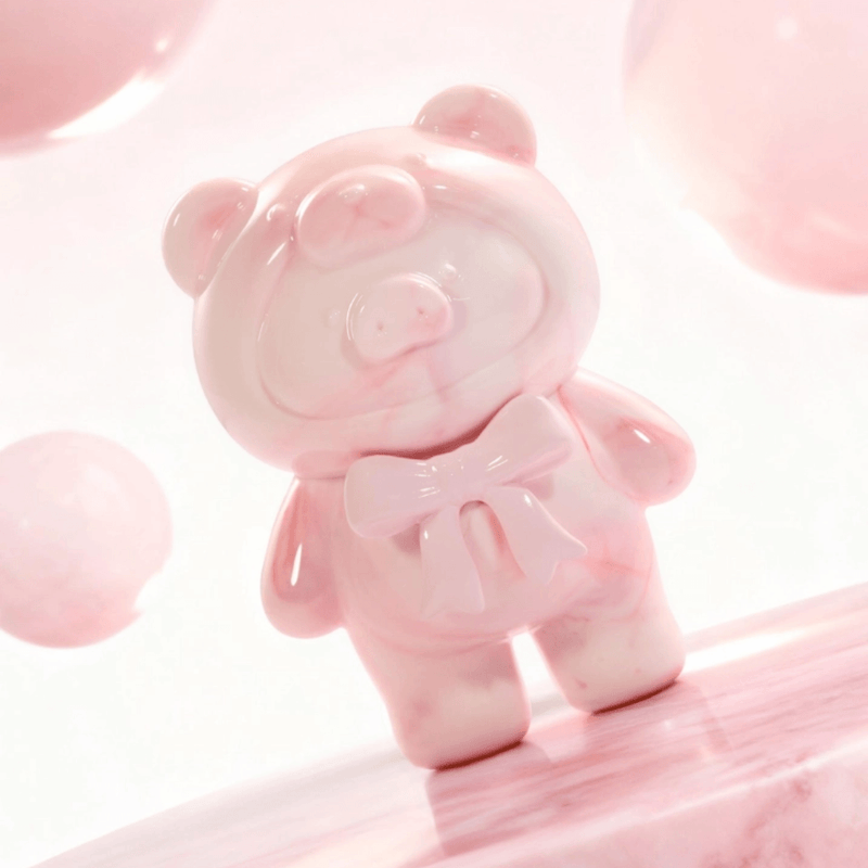 Lulu the Piggy Teddy Mini 2 Ore Collection soft pink translucent mini figure