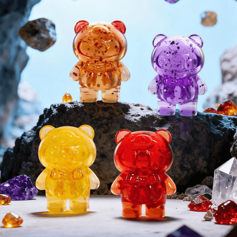 Lulu the Piggy Teddy Mini 2 Ore Collection translucent gemstone style figures