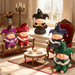 LuLu the Piggy Triangel Series Blind Box group display showing the plush figures in an elegant room setting