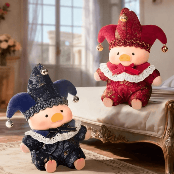 LuLu the Piggy Triangel Series Blind Box Love U and Stand by U plush figures displayed together