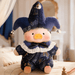 LuLu the Piggy Triangel Series Blind Box Stand by U plush figure in a blue jester outfit