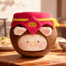 LuLu the Piggy Wine Jar plush keychain blind box design
