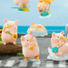 LuLu the Piggy's Travel Series Blind Box group display showing multiple travel-themed pig figures and hidden styles