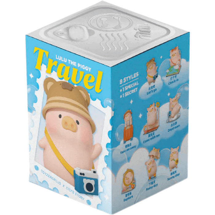LuLu the Piggy Travel Series figure blind box packaging