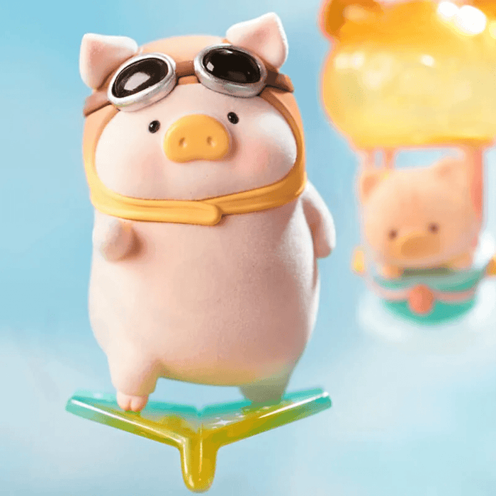 LuLu the Piggy's Travel Series Blind Box Ride the Wind super hidden figure with goggles and flying pose