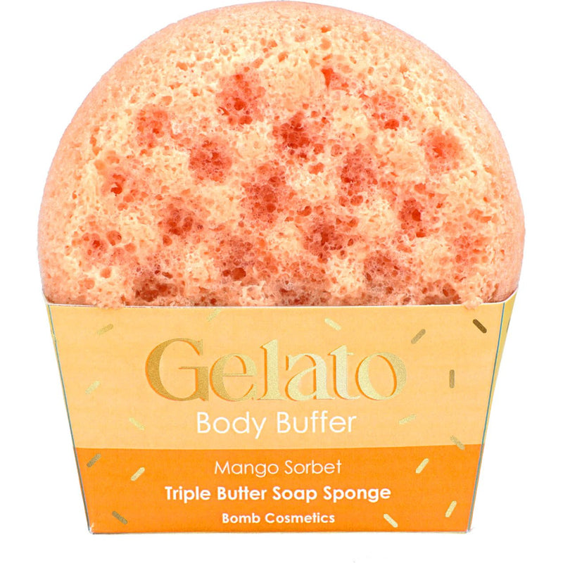 Mango Sorbet Gelato Body Buffer – Soap Inside Loofah Sponge - Something Different Gift Shop