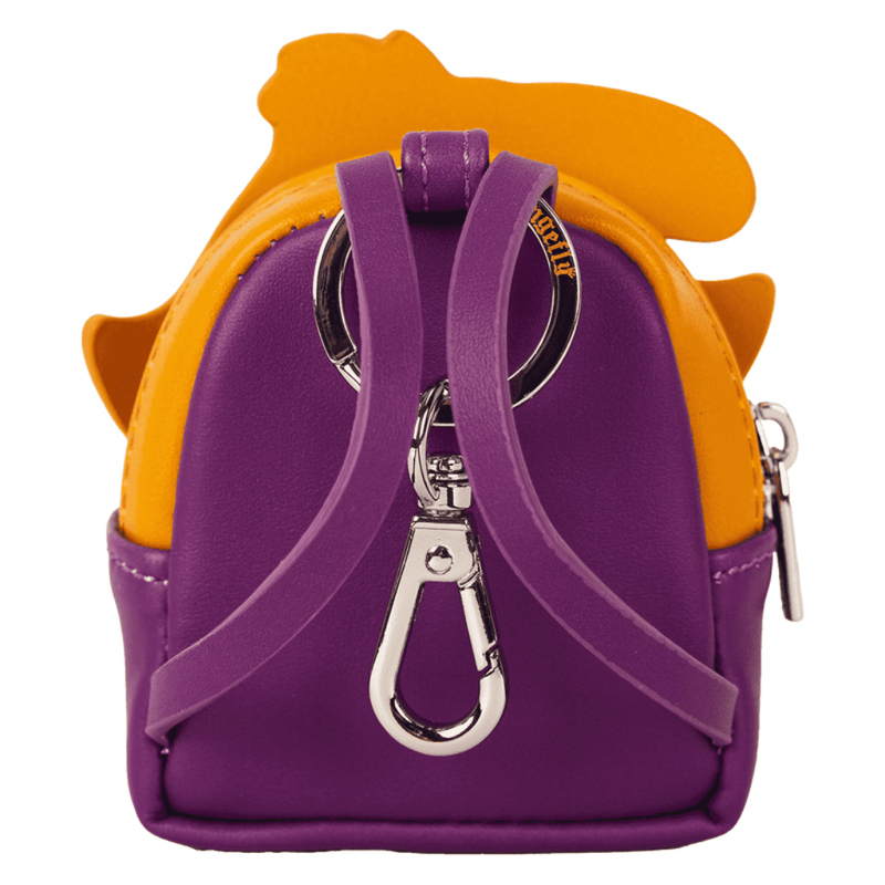 Back of Loungefly Disney Mary Mouse mystery mini backpack keychain charm